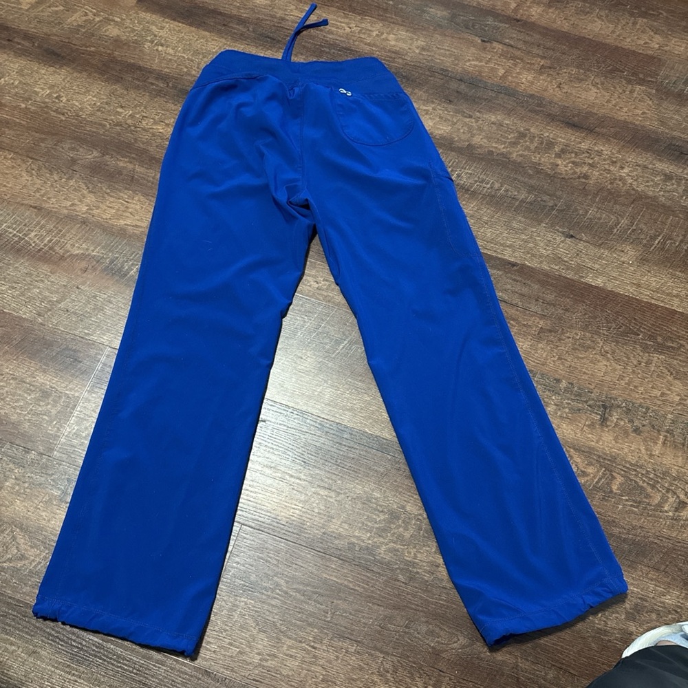 Women's Blue Straight Leg Scrub Pants - Picture 5 of 7
